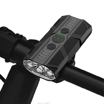 2022 Naujo Dviračio Lemputė USB Įkrovimo 1200 Liumenų MTB Dviračio priekinis žibintas LED Super Bright Žibintuvėlis Priekiniai Žibintai ir Atgal Galinis žibintas