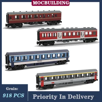 Miesto Geležinkelių Keleivių Vežimo Automobilio Modelio Kūrimo Bloką Asamblėjos SS Transporto Lokomotyvų Vaikų Žaislas Dovanos