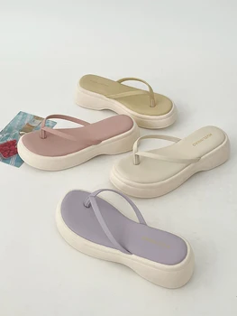 2023 m storio apačioje neslidus moterų šlepetės Naujų namų šlepetės Koledžo merginų sandalai Lauko paplūdimio bateliai, šlepetės Moterų batai