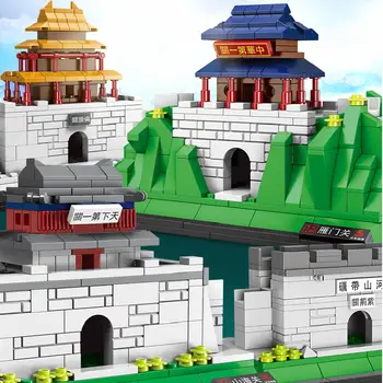 WOMA, Great Wall, Statyba Blokai Senovės Pilis, Karo Sienos Plytų Žaislai Badaling Hill Yanmenguan Perduoti Vaikams