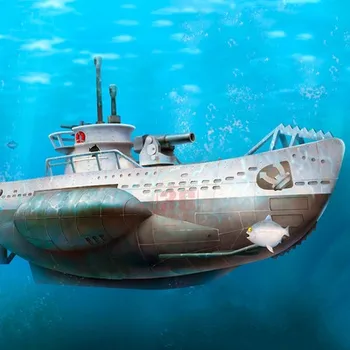 Meng WB-003 vokietijos U-Boat VII Asamblėjos Povandeninis laivas modelių Kūrimo Rinkinys Q Versija Klijai-Nemokamai Atskyrimo Laivo Modelio Rinkinį, Kolekciją 