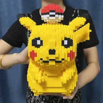 5210pcs Anime Pokemon Pikachu Diamond Micro Blokai Žaidimai Modelis Mini Plytų Pav Sunku Išskleidimo Modelis Žaislai