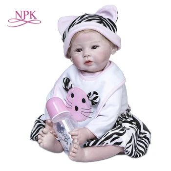 NPK 50CM minkštos džiugu kūdikių naujagimių bebe lėlės reborn baby doll, 100% rankų darbo tapyti ranka collecitble aukštos kokybės lėlės