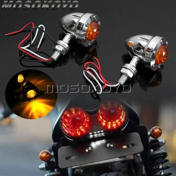 Kulka Motociklo Posūkio Signalo Lemputė, Gintaro Indikatorių Retro Lempa Harley Honda Yamaha Cruiser Bobber Custom, Chopper