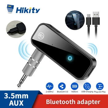 Hikity Bluetooth 5.0 AUX 2 in 1 Imtuvas Siųstuvas Adapteris Audio Adapteris, Skirtas Automobilio laisvų Rankų Navigacija 3.5 MM