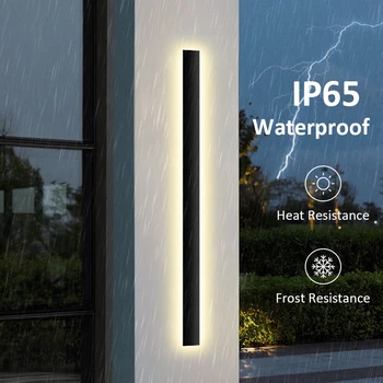 Naujas LED Apšvietimo Projektavimas IP65 Aukštos Kokybės Matinio Paviršiaus Metalo Lempa Kūno Lauko Juodos Juostelės Sienos Šviesos