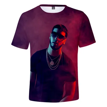 Anuel AA T-shirt Nekilnojamojo Hasta La Muerte 3D Spausdinimo Streetwear Vyrai Moterys Mados Negabaritinių Marškinėliai Reperis, Dainininkas Hip-Hop Marškinėlius Viršūnės