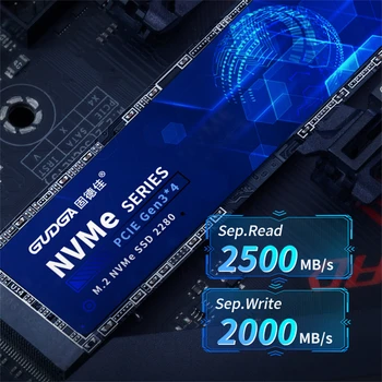 GUDGA NVMe M2 256 gb SSD Diskas, Kietasis Standusis PCIe Gen3.0*4 SSD 2280 2 M. Nvme Ssd M. 2 Vidinio Kietojo Disko For Desktop Laptop