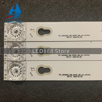 3 VNT/set 8LED LED apšvietimo juostelės Toshiba L40F3301B 40A730U 40l2600 TCL F40S5916 4 TOT_40D2900_3x8_3030C L40E5800A L40F330