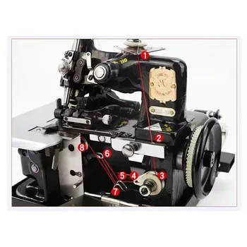 250w namų mini elektrinė siuvimo mašina darbalaukio smulkūs namų apyvokos tris siūlus overlock siuvimo mašina 220v overlock mašina