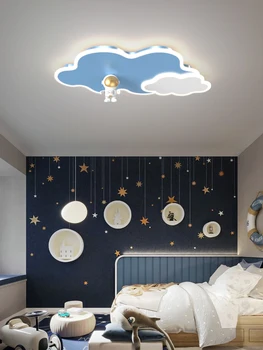 Šiuolaikinių Led Lubų šviesos Žibintus, Namuose Vaikų kambarį, Studijų Miegamasis Kūdikių Animacinių filmų Mėlynos Debesų Astronautas LED Šviestuvo Šviesos Šviestuvas