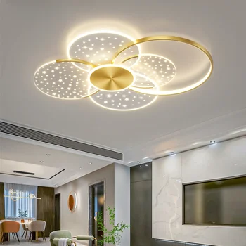 LED Lubų Šviesos Balta Juoda Aukso miegamasis, valgomasis, gyvenamasis kambarys su virtuvės patalpų apšvietimo lempų Dekoro Namų žvaigždė poveikis dropship