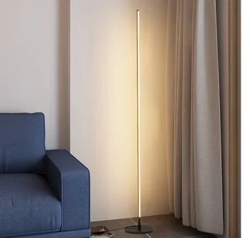 Vertikalus Miegamasis Studijų Grindų Lempos Kampas Minimalistinio Modernaus Paprasta Vieno Žodžio Lline Kambarį Lmp Naktiniai staleliai, Lempa, LED INS Atmosfera