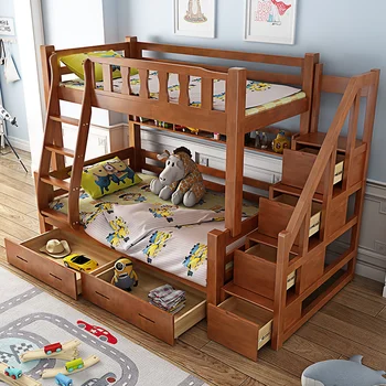 Suaugusiųjų dviejų per visą medinės dviaukštės lovos, 3 žmonės, vaikai, dviaukštės dvigulė lova modern parduoti miegamojo komplektai lova ikimokyklinio
