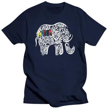 Naujas Viršūnes 2019 Spausdinti Raidžių Vyrų T-Shirt Autizmas Sąmoningumo Dramblys BeStrong Balandžio Autizmo Mėnesį Suaugusiųjų Marškinėlius Pul Per Shir