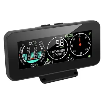 Automobilių Kompasas Inclinometer Mini HUD Heads up Display GPS Spidometras Ekranas Greitis