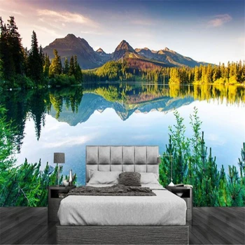 beibehang Asmeninį užsakymą tapetai Stebuklų, dekoracijos Ežero grožis gražus peizažas miegamasis fonas