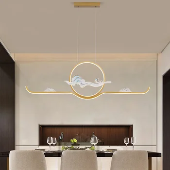 AOSONG Modernios LED 3 Spalvų Šviestuvo Lubų Lempa Kinijos Creative Zen Arbata-namas Kabo Šviesos Rungtynių Studijų Valgomasis