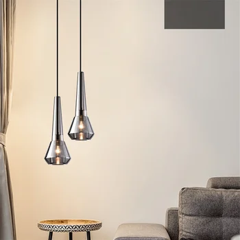 OULALA Šiaurės Žalvario Kabo Pakabukas Šviesos diodų (LED) Šiuolaikinės Tiesiog Kūrybos Kristalų Dūmo Pilkumo Šviestuvo Lempų, Skirtų Namų Miegamasis