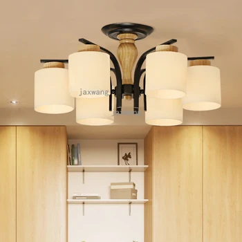 Amerikos Lubų Šviesos diodų (LED Kambarį Lempos Medžio masyvo Kambario Lubų Lempa Miegamojo Lempa Restoranas Asmenybės Lubų Šviesos Deco
