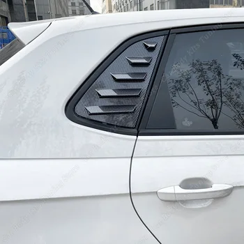 VW Polo MK6 2018-2023+ 2vnt Automobilio Galinio Lango Užrakto Padengti Apdaila Langų Žaliuzės Pusėje Ventiliacijos Lipdukai Kūno Rinkiniai Pakeitimo
