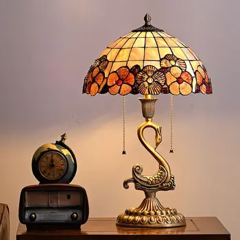 DEBBY Europos Retro Brass Stalo Lempa LED Šiuolaikinės Kūrybos Swan Vario Stalas Šviesos Namų Kambarį Miegamojo Puošimas