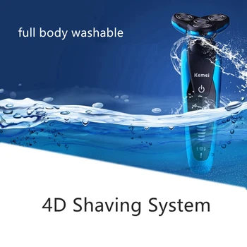 3in1 skalbti elektrinis skustuvas veido grooming kit elektrinis skustuvas šlapias sausas vyrų barzdos skutimosi mašina sukamuosius galvos įkrovimo