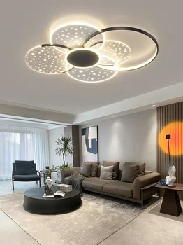 LED Lubų Šviesos Balta Juoda Aukso miegamasis, valgomasis, gyvenamasis kambarys su virtuvės patalpų apšvietimo lempų Dekoro Namų žvaigždė poveikis dropship