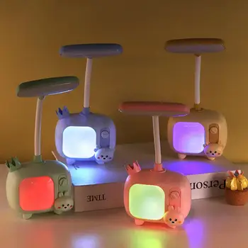 LED Stalo Lempa Įkrovimo Mirgėjimo Nemokamai Lanksti Žarna Dizainas Ryškumas Reguliuojamas Animacinių filmų Pritemdomi LED Skaitymo Šviesos Namuose