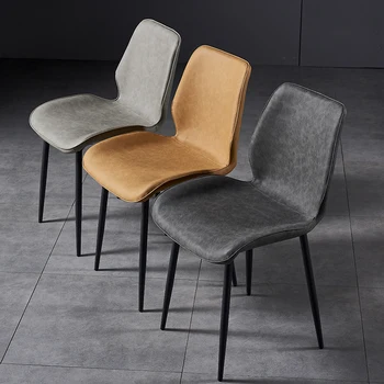 Industrial Stiliaus Odinės Kėdės Šiaurės Valgomojo Kėdės Atlošas Kėdės Paprasta Moderni Valgomojo Kėdė Individualų Valgomojo Stalas, Kėdės,
