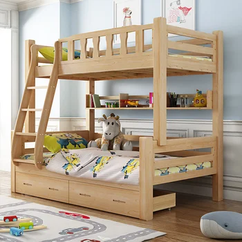 Suaugusiųjų dviejų per visą medinės dviaukštės lovos, 3 žmonės, vaikai, dviaukštės dvigulė lova modern parduoti miegamojo komplektai lova ikimokyklinio
