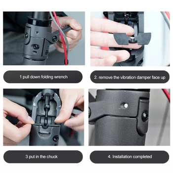 3Pcs Slopinimo Guminės Pagalvėlės Tarpiklis Vibracijos Elektrinis Motoroleris, Priedai Polių Priekinės Šakės Vibracijos Xiaomi M365/Pro