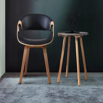 Paprasta Modernios Šviesos Prabangus Laisvalaikio Kėdė Minkšta Apyvarpės Pagalvėlė Kėdė Kavos Salonas Dizaineris Medžio Masyvo Kėdė Asamblėjos Pirmininkas