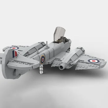 Karinės Serijos Ss Statyba Blokai, 1:35 Masto Meteoras F Mk.4 Modelis Technologijų Orlaivių Plytos 