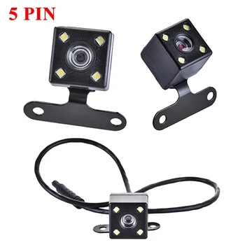 3Pcs 5 Pin Automobilio Galinio vaizdo Kamera, Atbulinės 170 Laipsnių Plataus Kampo Įrašymo Stovėjimo Vandeniui Naktinio Matymo Vaizdo Kamera