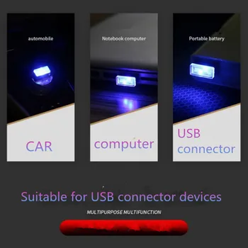Automobilio LED Dekoratyvinės Lempos USB Šviesos peugeot 308 seat ibiza bmw e46 ford focus 3 