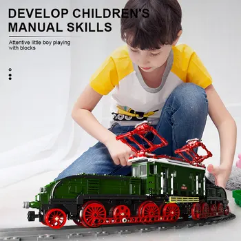 PELĖSIŲ KARALIUS Pasaulyje Geležinkelio Technikos Serija OBB 1189.08 Elektrinių Lokomotyvų Blokai Klasikinis Traukinio Žaislų Kolekcija Dovana