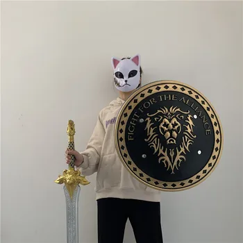 1:1 Juoda Aukso Liūtas Karalius Cosplay Shield Ginklas Royal Guard Širdies Shield Žaidimas Anime Vaidmenų Žaidimas Helovinas Kovoti Už Allance