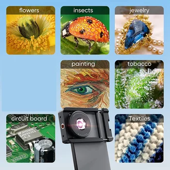 Telefonas Makro Objektyvo 100X Mikroskopas Mikro Kamera Su LED Šviesos CPL Kišeninių Pocket Suderinama Su išmaniuoju telefonu Dalys