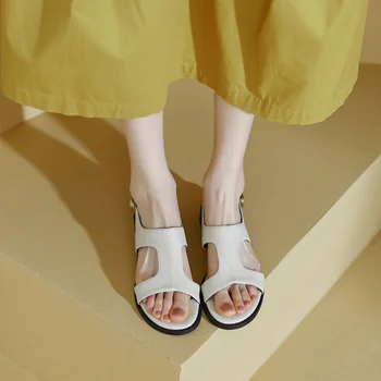 Moterų Sandalai vasarą Naujo stiliaus mados Susiduria pirštas Trumpas, Kvadratinės kulno Dirželio Sagtis Atsitiktinis, Kietas Moterų Batai plius dydis 32-43