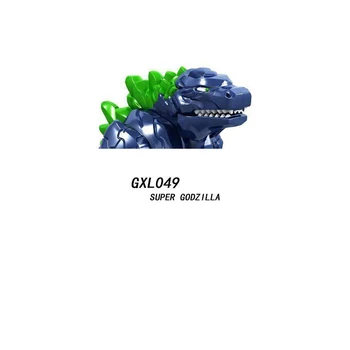 GXL047-049 PG8090 Godzilla Mažų Grūdų Blokų Surinkimas Super Godzilla Monster Mini Anime Pav Statybos Nustatyti Berniukas