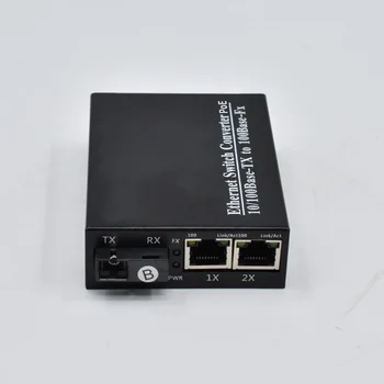Wanglink VAIZDO POE Switch 1 Port 100Base-FX 2 Prievadų 10/100BaseTX PoE Media Converter Optinio Pluošto Jungiklis IP Kameros