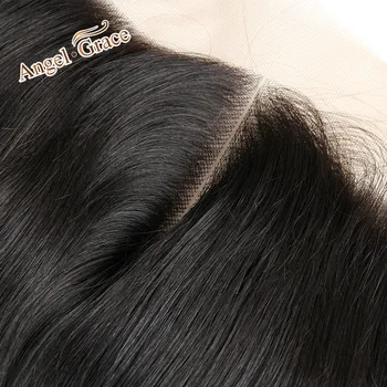 Brazilijos Tiesūs Plaukai 3 Ryšulius Su 13X4 Skaidrus Nėriniai Priekinės Remy Plaukų, Su ausies iki Ausies Priekinės