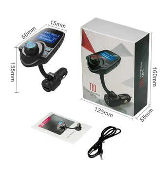 Belaidis FM Moduliatorius AUX Audio MP3 Grotuvas, USB Automobilinis Įkroviklis, laisvų Rankų įranga Bluetooth Automobilinis FM Siųstuvas Priedai