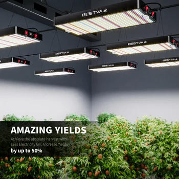 BESTVA phytolamp visą spektrą augti šviesos Vartoti 100W daržovių bloom kambarinių augalų sėklos, gėlių hydroponics 60x60 augti palapinė
