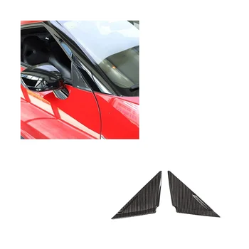 Nekilnojamojo Anglies Pluošto Automobilių Stilius statramsčio Priekinio Lango Lipdukas Trikampio Dangčio Apdaila už 