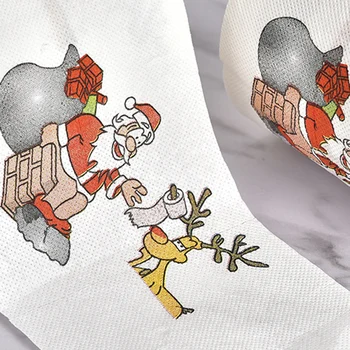 Kalėdų Tualetinio Popieriaus Ritinėlio Santa Claus Namų Vonios Popieriaus Kalėdų Dekoro Spausdinimo Audinio Roll Kalėdinė Dekoracija Namuose
