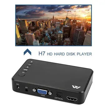 Mini Full HD1080P Multimedia Player Nešiojamosios automatinio Paleidimo USB Išorinių HDD, SD U Disko VGA, AV Player Home Automobilių Office Dropshipping